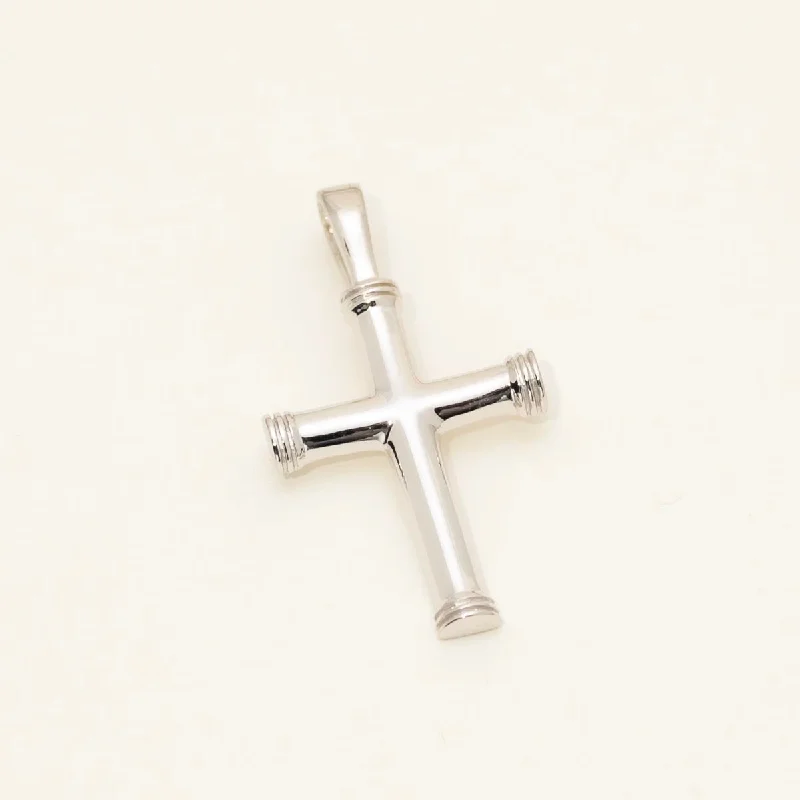 Large Cross Charm in Sterling Silver