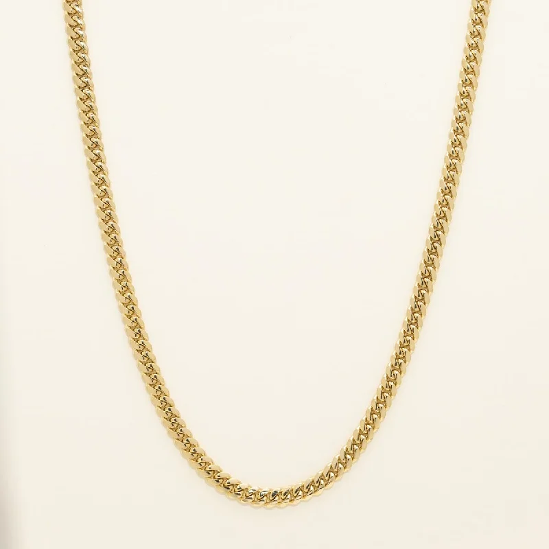 Miami Cuban Link Chain in 14kt Yellow Gold (18 inches and 5mm)