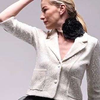 PAILLETTE SEQUIN SHRUNKEN BLAZER