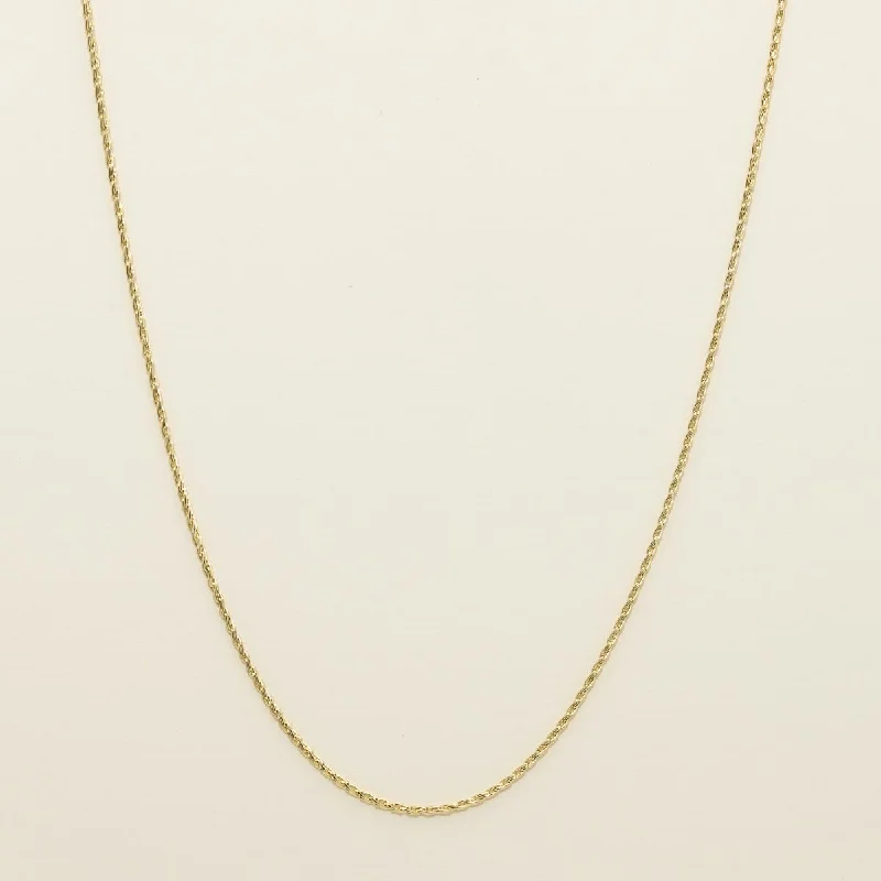 Parisian Wheat Chain in 14kt Yellow Gold (16 inches and 1.4mm wide)