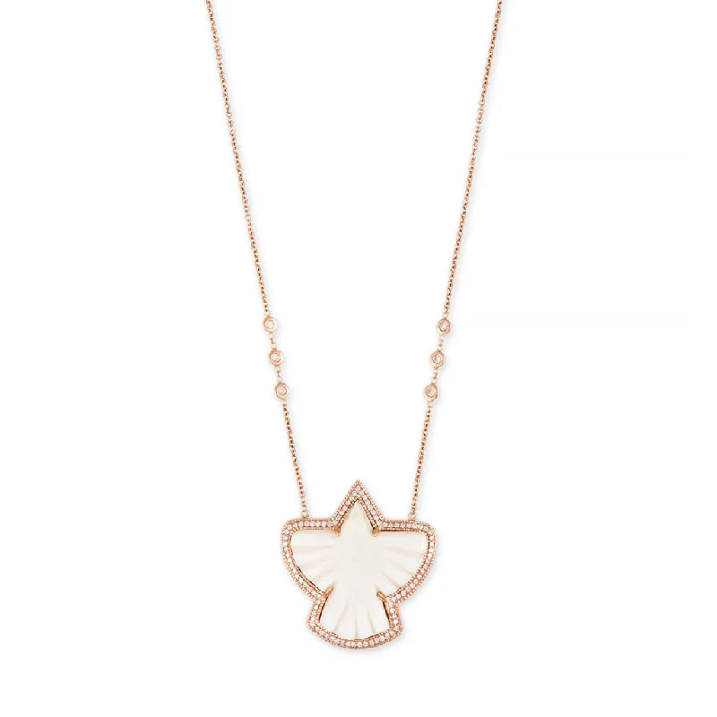 PAVE BONE THUNDERBIRD 6 DIAMOND NECKLACE