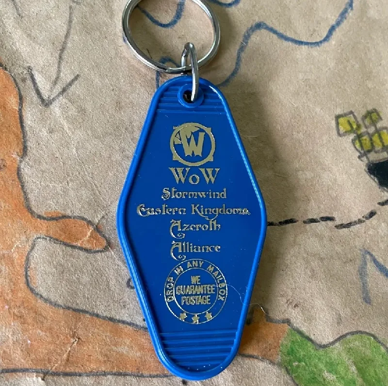 Wow Alliance (World of Warcraft) Gaming Motel Key FOB Keychain